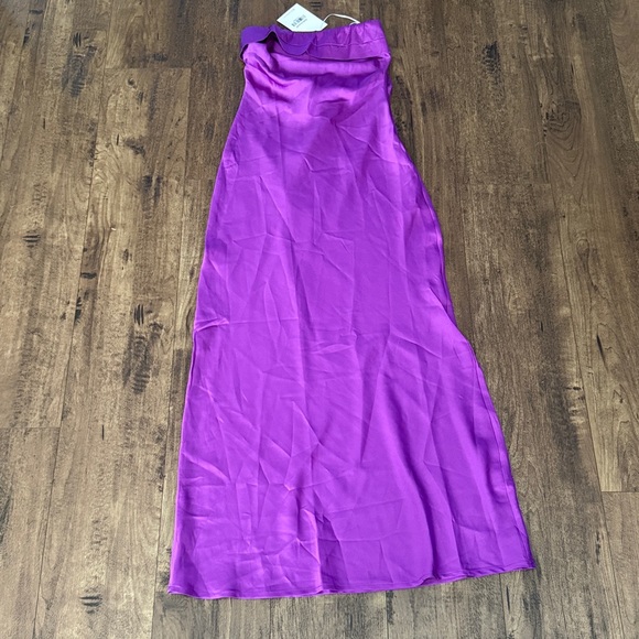 Hello Molly Vibrant Purple Satin maxi NWT Size 2 - Picture 5 of 7